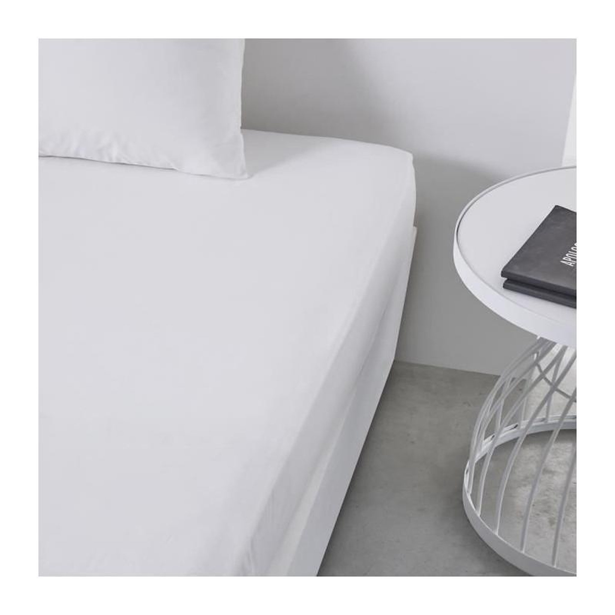 Voir la diapositive 3 : Today Drap housse TODAY Essential - 160 x 200+23 cm - 2 personnes - 100% Coton uni - Craie