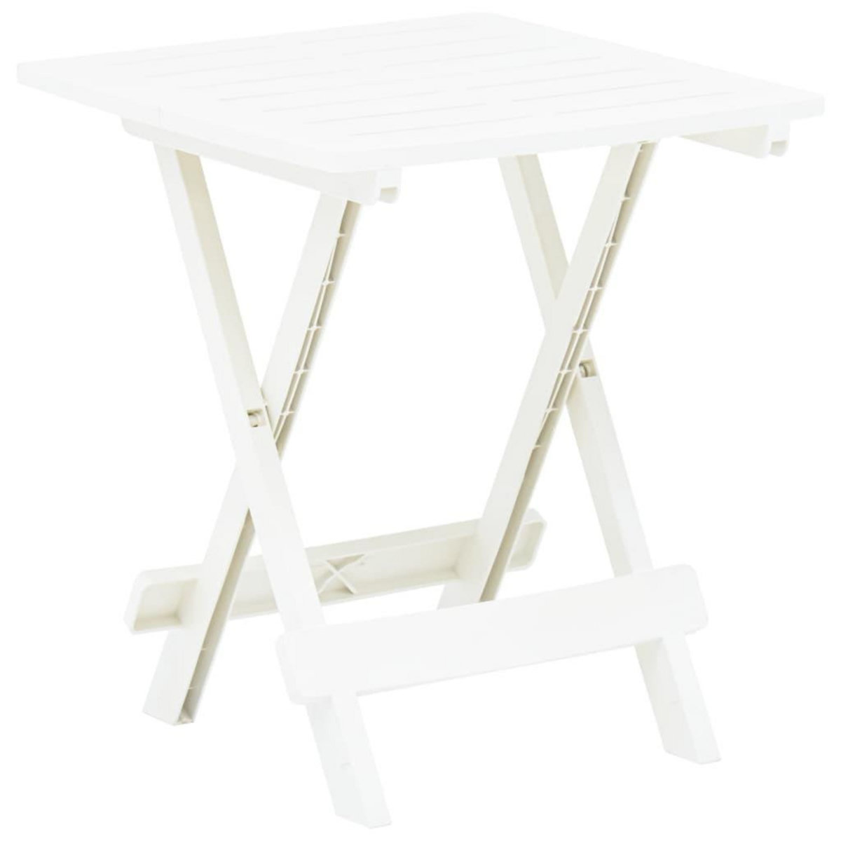 VIDAXL Table pliable de jardin blanc 45x43x50 cm plastique