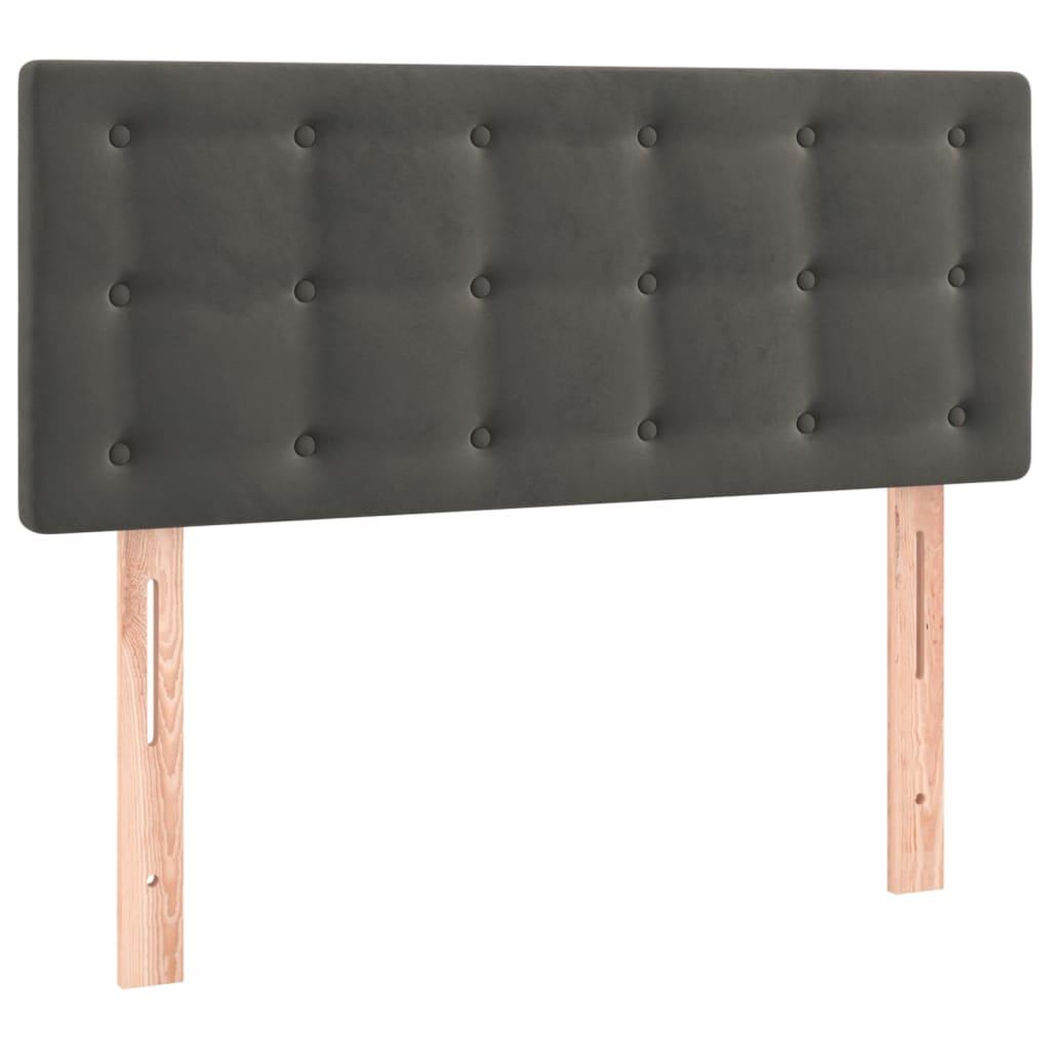 Voir la diapositive 4 : VIDAXL Tete de lit a LED Gris fonce 80x5x78/88 cm Velours
