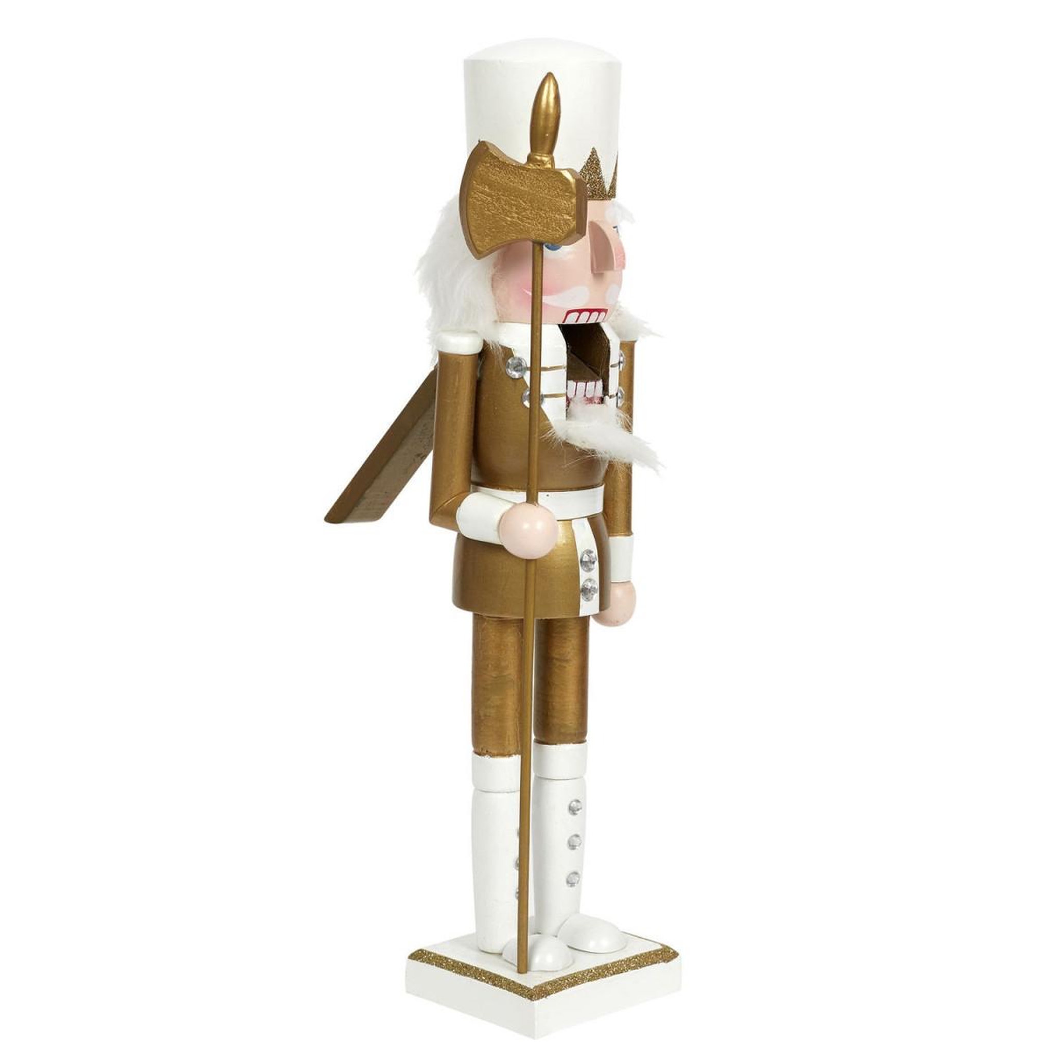 Voir la diapositive 4 : The Home Deco Factory Lot de 2 casse-noisettes  noël  blanc & doré