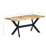 Voir la diapositive 6 : VIDAXL Table a manger 160x80x75 cm Bois de manguier massif brut