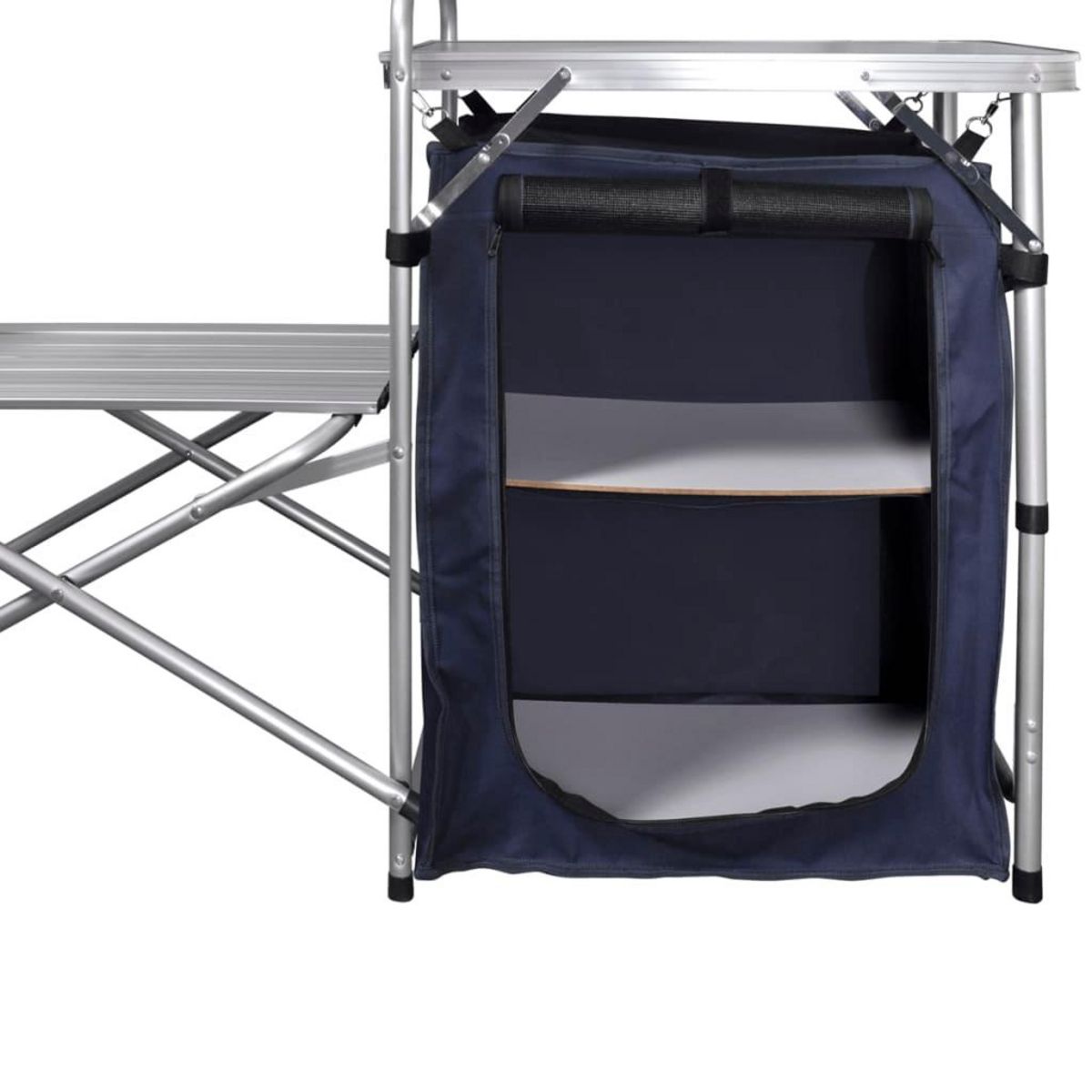 VIDAXL Unite de cuisine de camping pliable avec pare-vent Aluminium