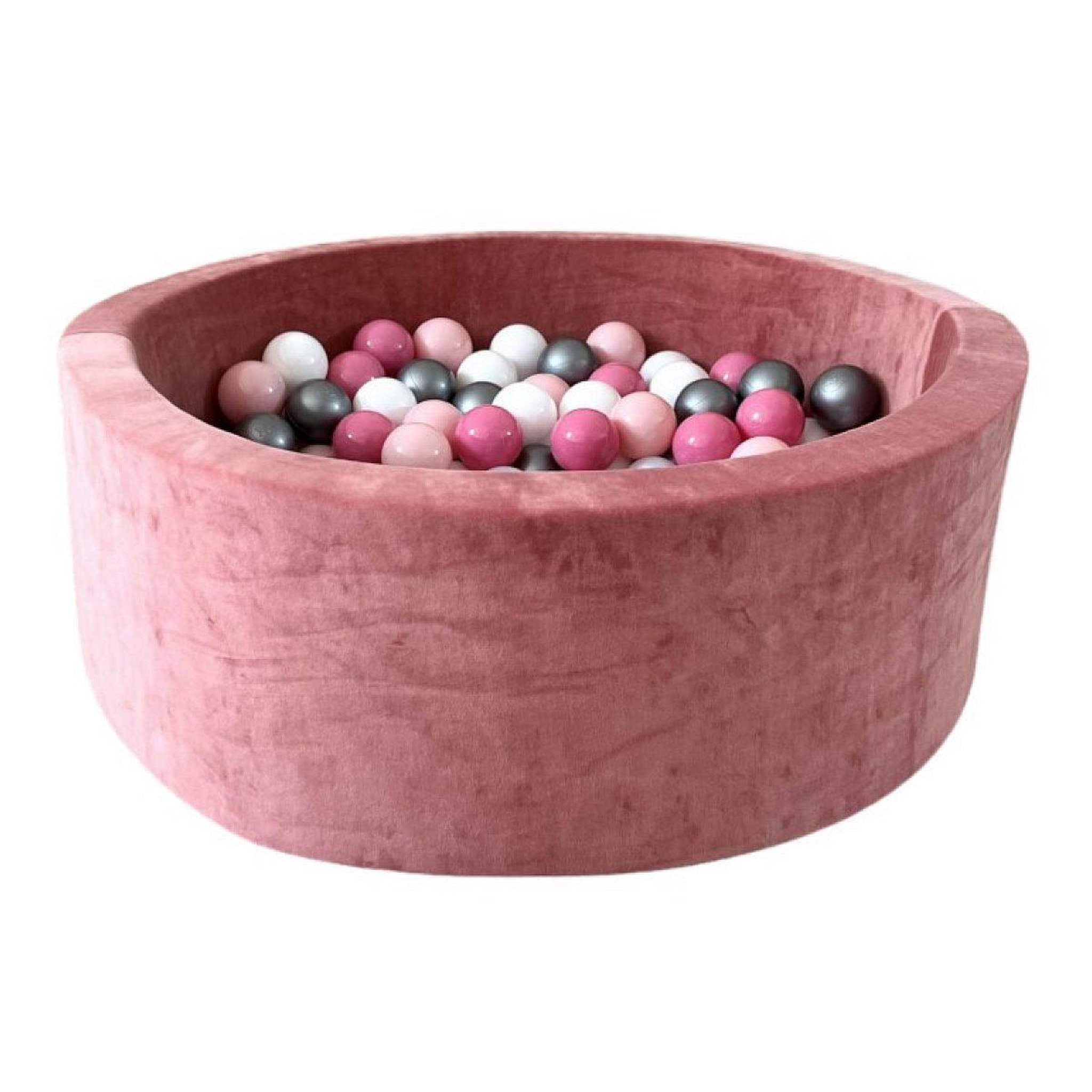 MONIO FOR KIDS Piscine à balles en velours 90 cm rose + 200 balles