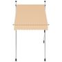 Voir la diapositive 2 : VIDAXL Auvent retractable manuel 100 cm Rayures oranges et blanches