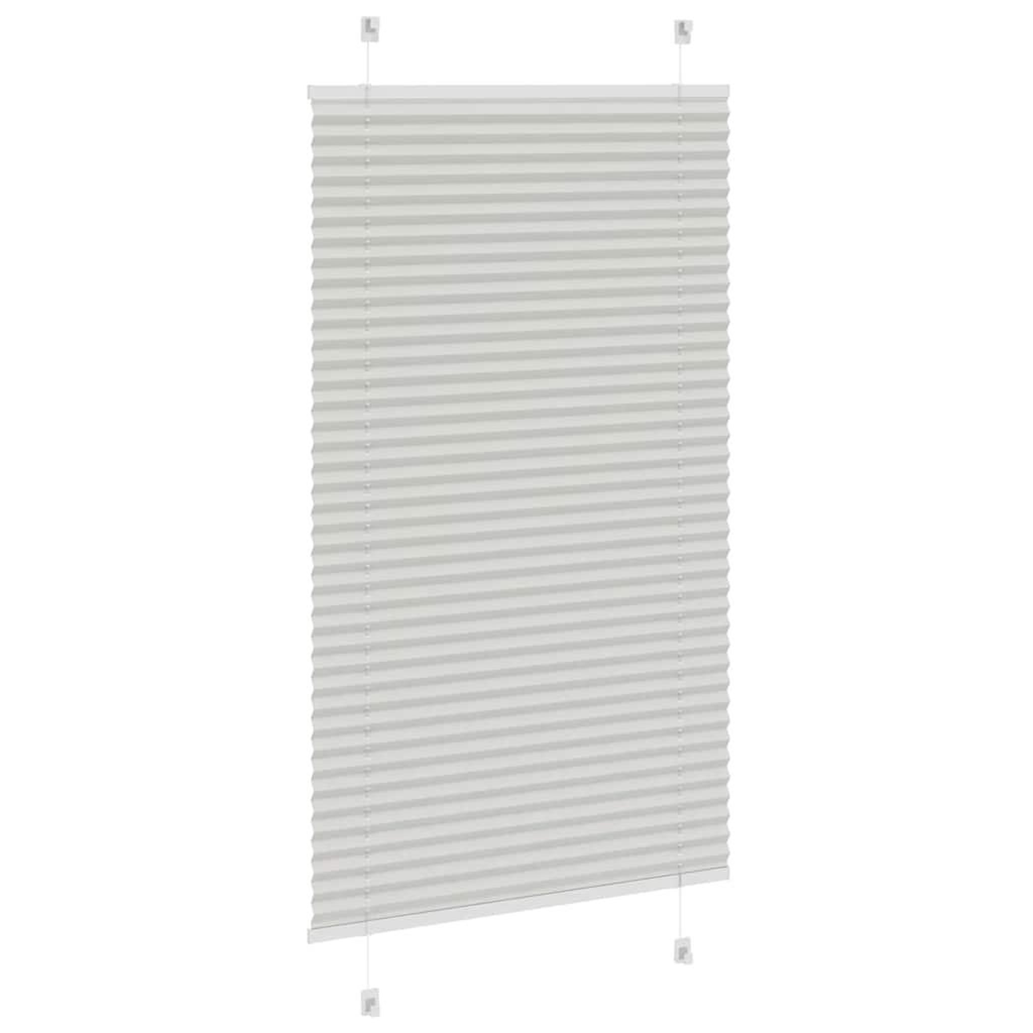 Voir la diapositive 4 : VIDAXL Store plisse gris clair 80x100 cm largeur du tissu 79,4 cm