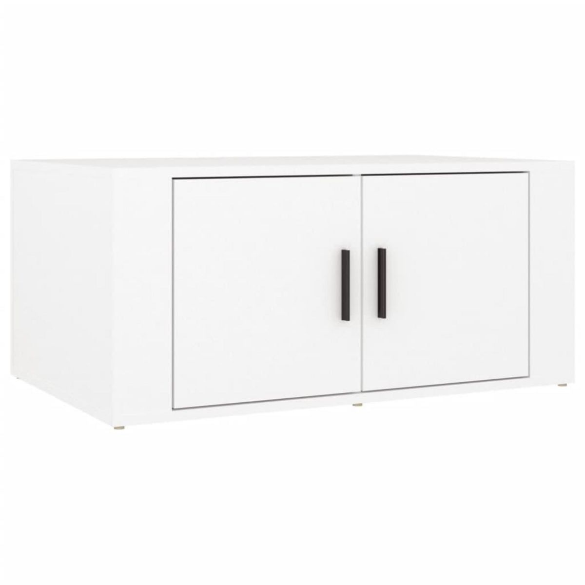 VIDAXL Table basse Blanc 80x50x36 cm Bois d'ingenierie