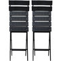 Voir la diapositive 3 : Habitat et Jardin Lot de 2 chaises de jardin pliable en plastique  Tenerife  - Gris anthracite