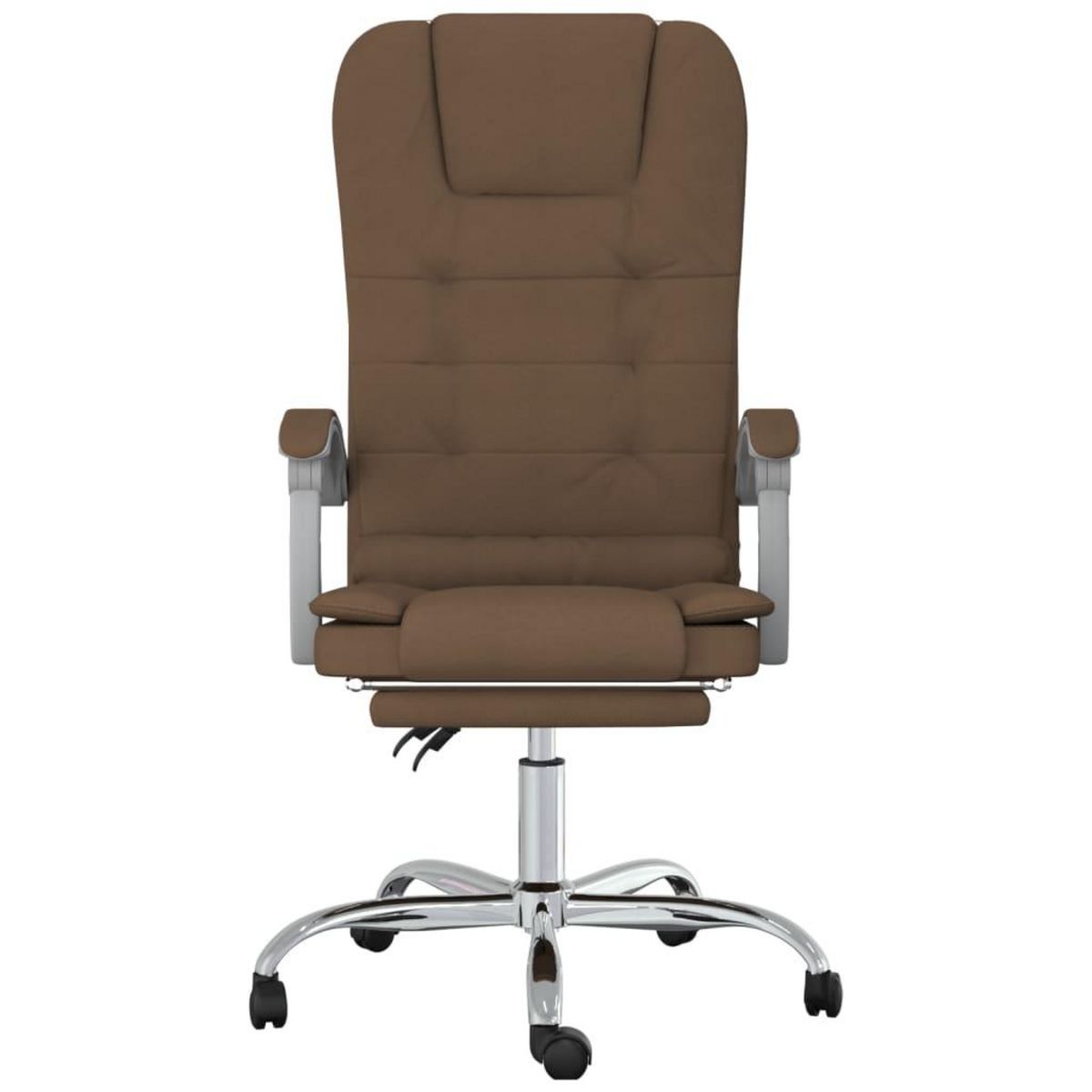 VIDAXL Fauteuil de massage inclinable de bureau Marron Tissu