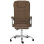 Voir la diapositive 3 : VIDAXL Fauteuil de massage inclinable de bureau Marron Tissu