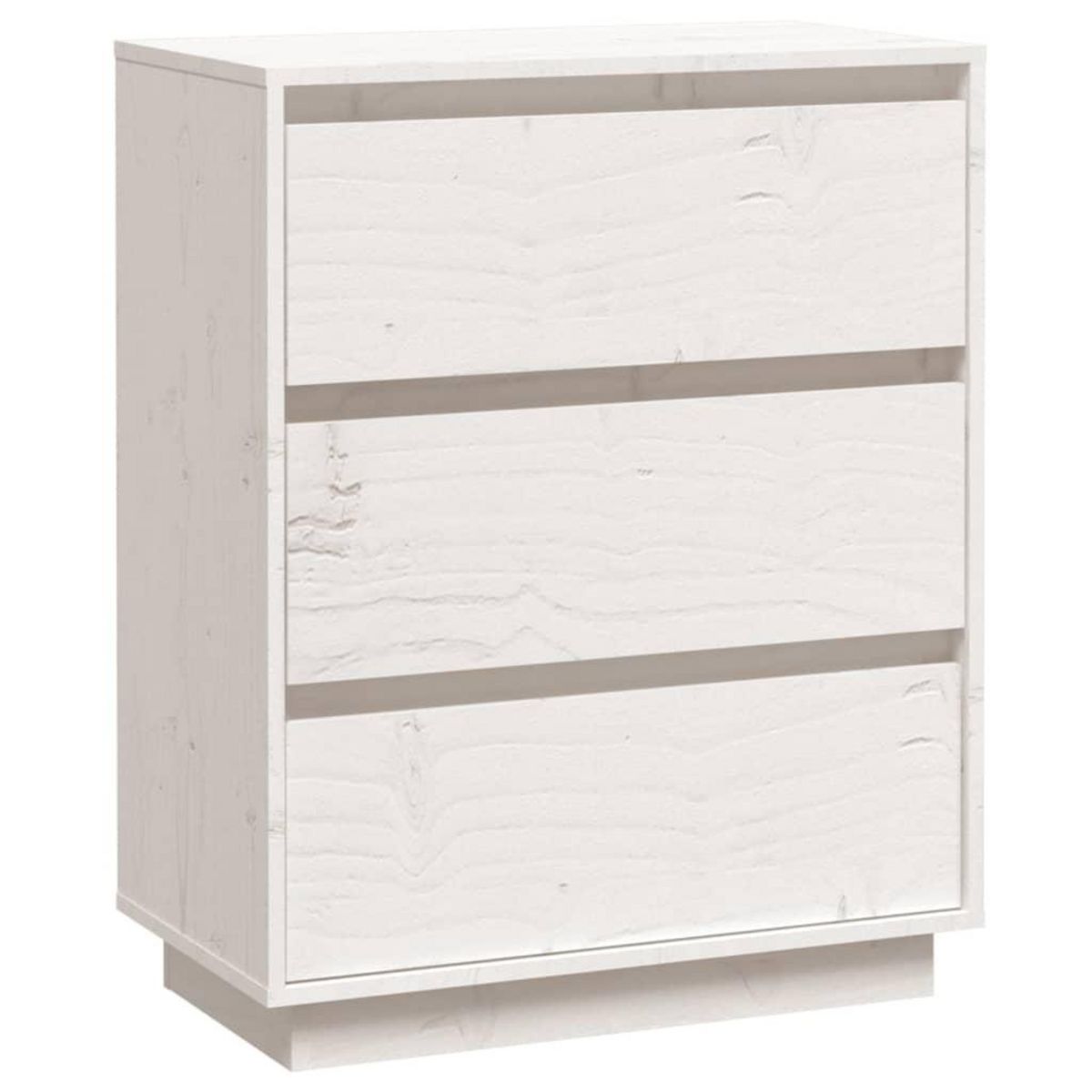 VIDAXL Buffet Blanc 60x34x75 cm Bois massif de pin