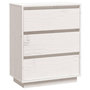 Voir la diapositive 2 : VIDAXL Buffet Blanc 60x34x75 cm Bois massif de pin
