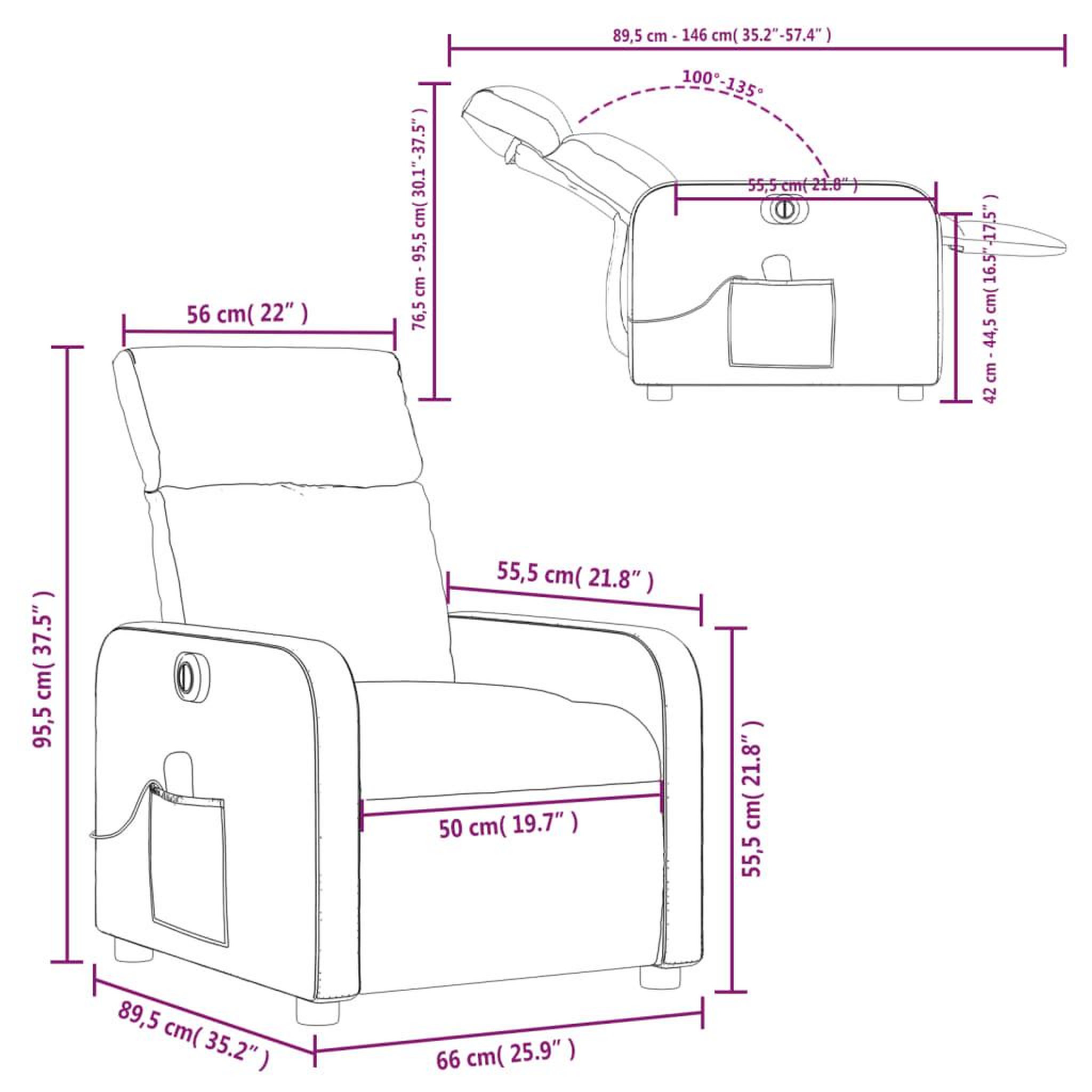 Voir la diapositive 6 : VIDAXL Fauteuil de massage inclinable electrique marron similicuir