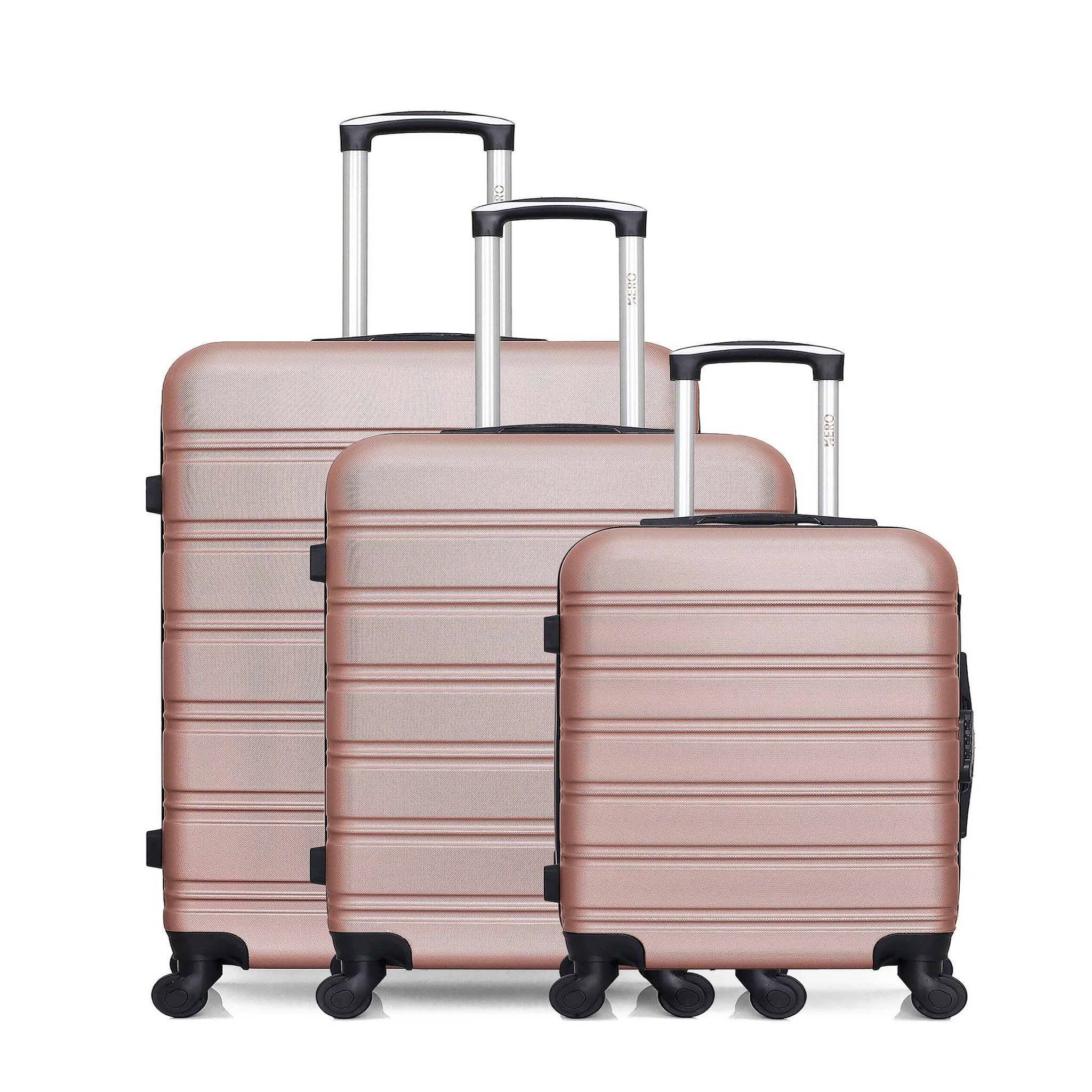HERO Hero - set de 3 valises renoso 75 cm 4 roues. Coloris disponibles : Bleu