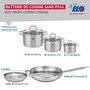 Voir la diapositive 2 : ELO Ensemble de 2 Poêles de cuisson 24 et 32 cm et 3 faitouts 12, 16 et 20 cm Elo Profi Citrin