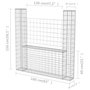Voir la diapositive 6 : VIDAXL Panier de gabion en forme de U Acier galvanise 160x20x150 cm