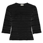 JACQUELINE DE YONG T shirt en Maille  Femme JDY Elly. Coloris disponibles : Noir