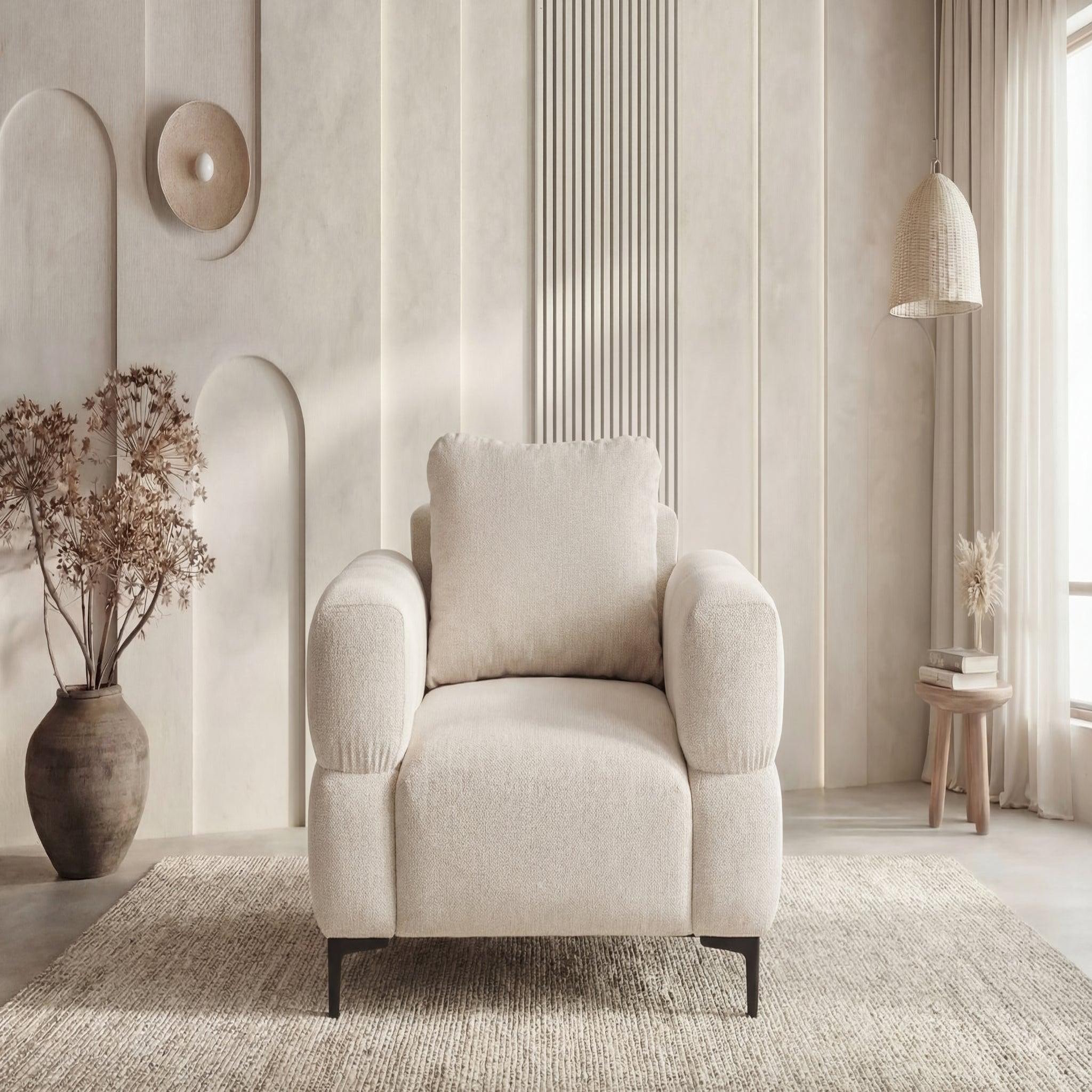 Voir la diapositive 3 : CASANOVA PARIS Elton - fauteuil en tissu lisse