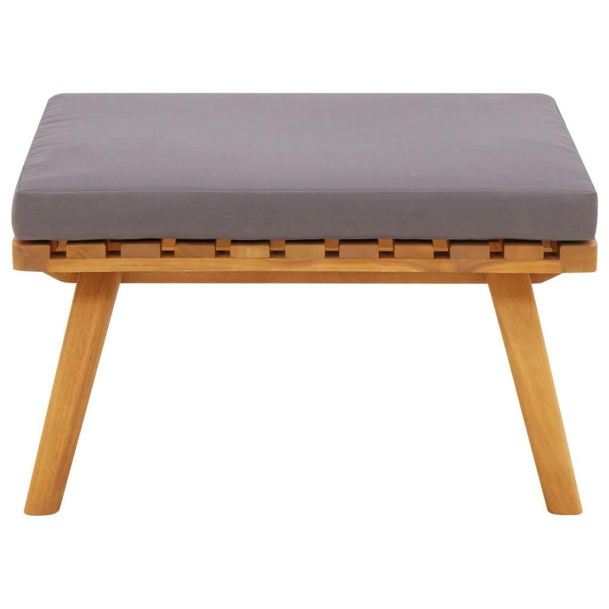 Voir la diapositive 3 : VIDAXL Repose-pied de jardin avec coussin 60x60x29 cm Bois d'acacia