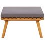 Voir la diapositive 3 : VIDAXL Repose-pied de jardin avec coussin 60x60x29 cm Bois d'acacia