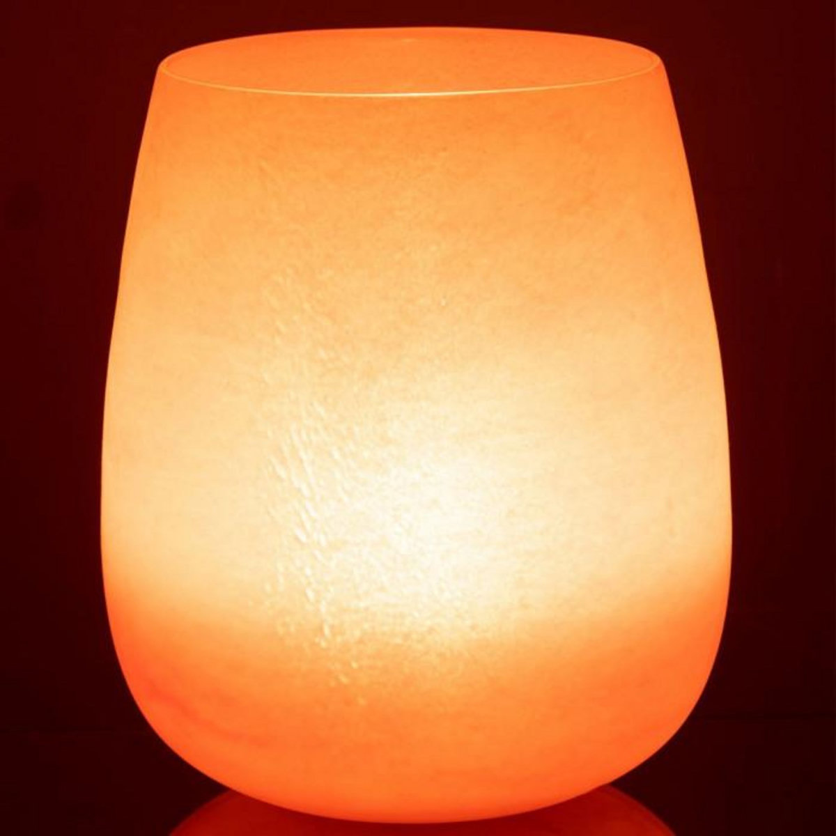 Paris Prix Vase Déco en Verre  Givré  27cm Corail