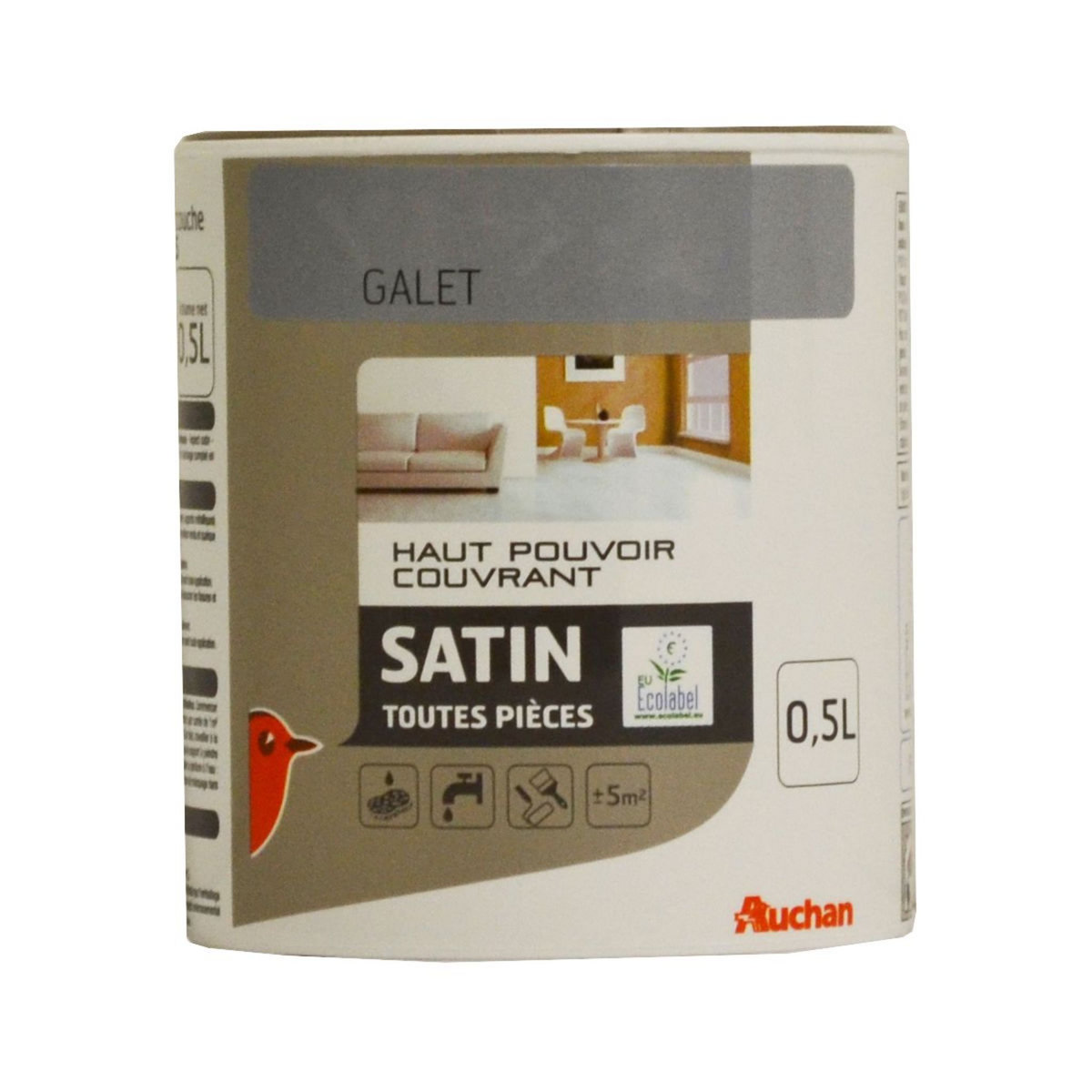 AUCHAN Peinture murale Galet satin 