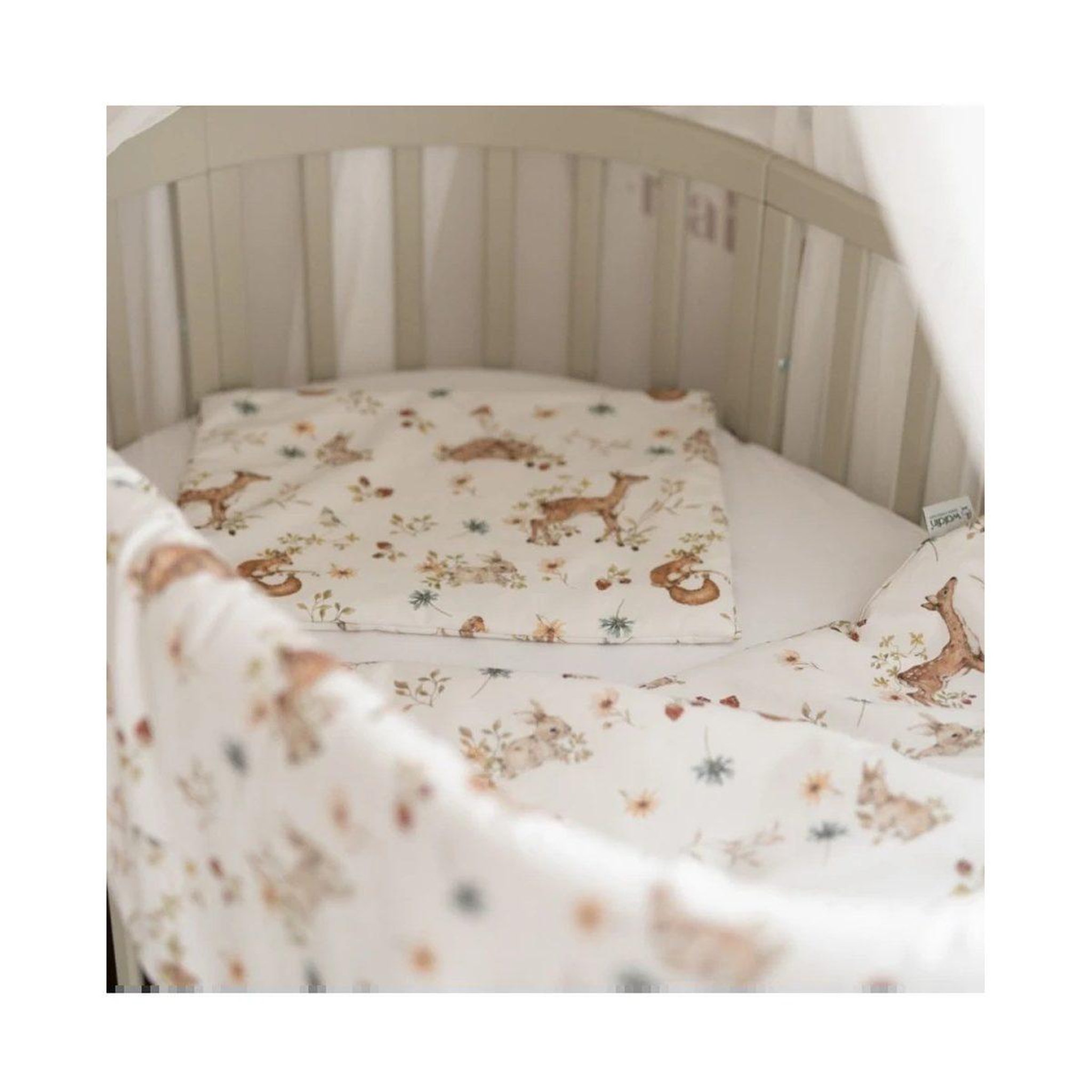 Voir la diapositive 2 : WALDIN Parure de lit bébé couette et oreiller 120 × 90 cm - taille L - forêt