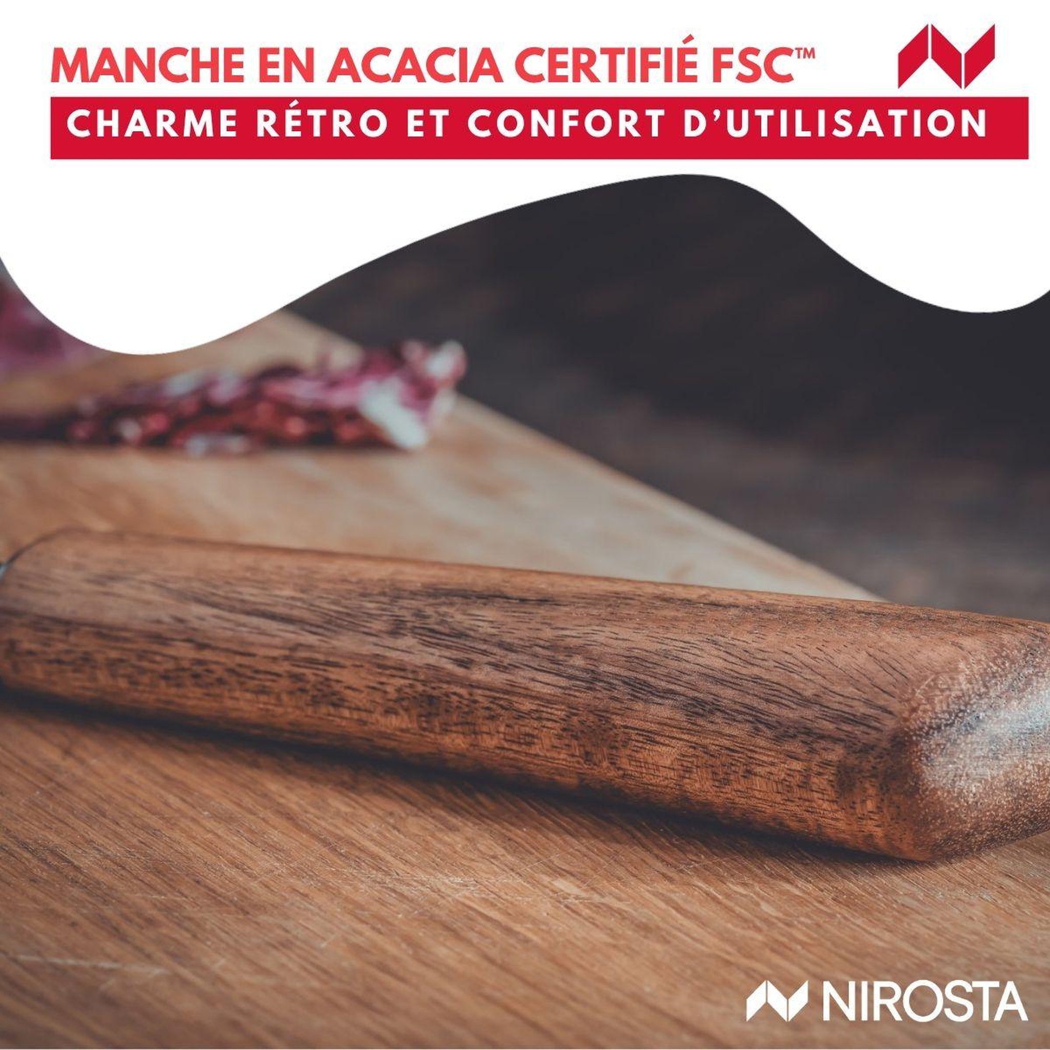 Voir la diapositive 6 : NIROSTA Couteau Santoku 31 cm Nirosta Flow