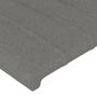 Voir la diapositive 5 : VIDAXL Tete de lit avec oreilles Gris fonce 83x16x118/128 cm Tissu
