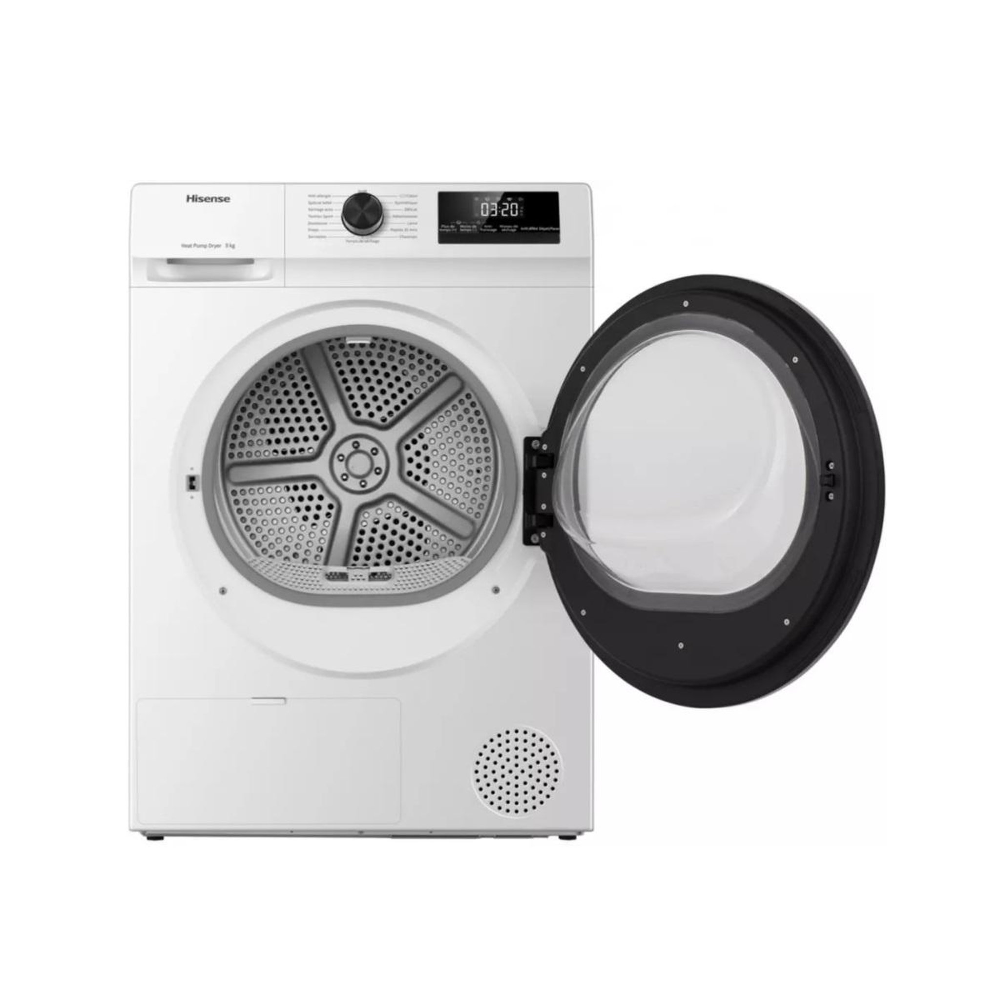Voir la diapositive 3 : Hisense Sèche-linge pompe à chaleur 60cm 8kg - dhqe802u