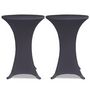 Voir la diapositive 3 : VIDAXL Housses de table extensible 4 pcs 60 cm Anthracite