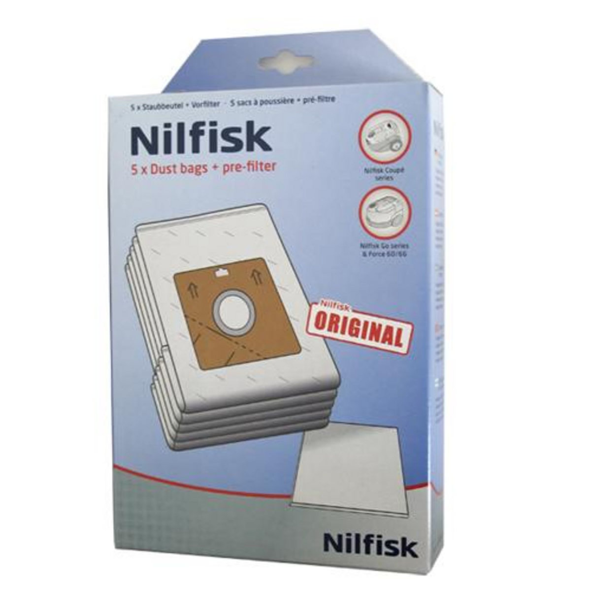 Nilfisk Lot de 5 sacs pour aspirateur go et coupé - 78602600