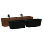 Voir la diapositive 3 : VIDAXL Pots de fleurs 2 pcs jacinthe d'eau marron
