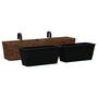 Voir la diapositive 3 : VIDAXL Pots de fleurs 2 pcs jacinthe d'eau marron