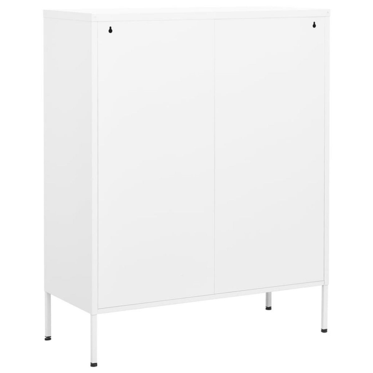 VIDAXL Armoire de rangement Blanc 80x35x101,5 cm Acier