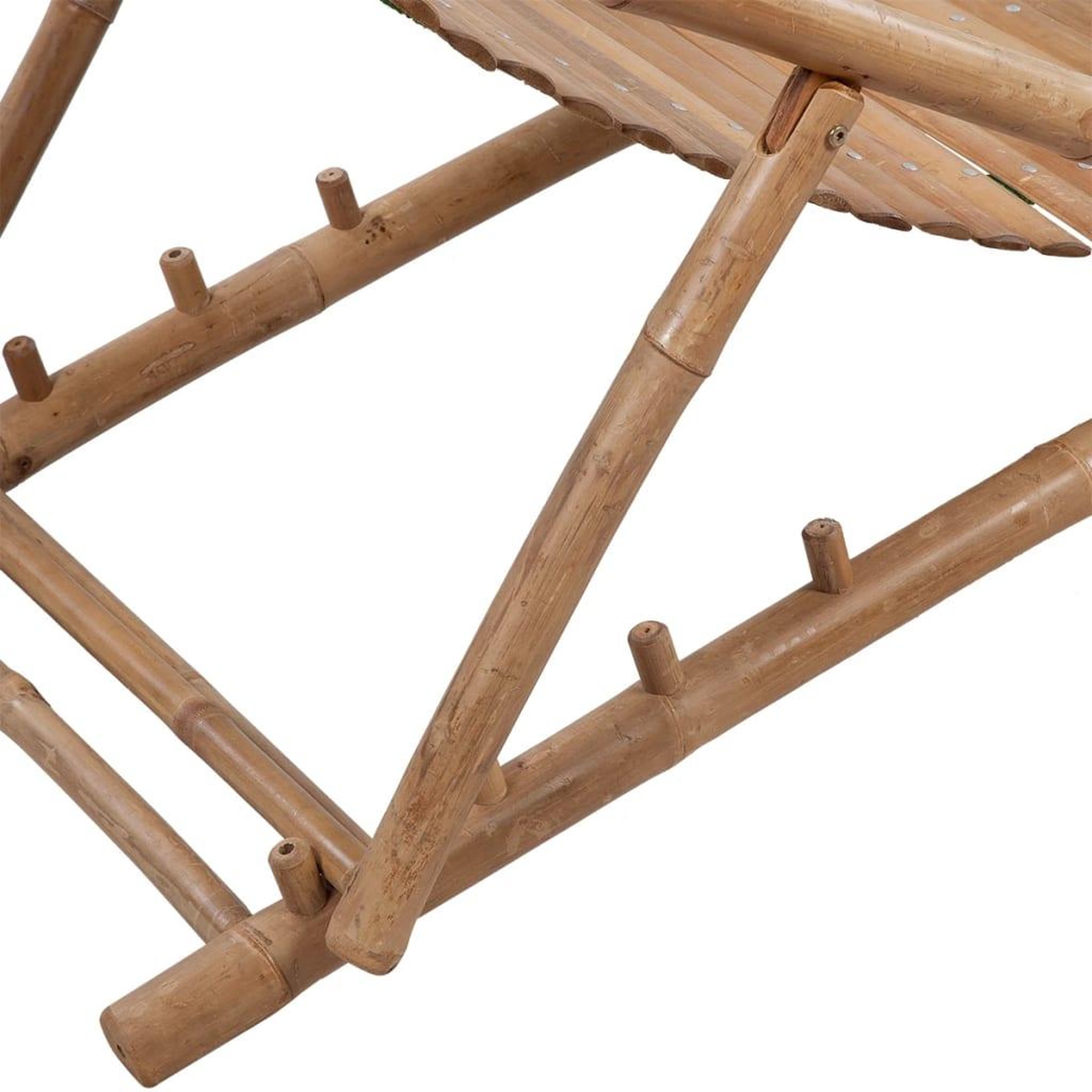 Voir la diapositive 4 : VIDAXL Chaise de terrasse d'exterieur avec repose-pied Bambou