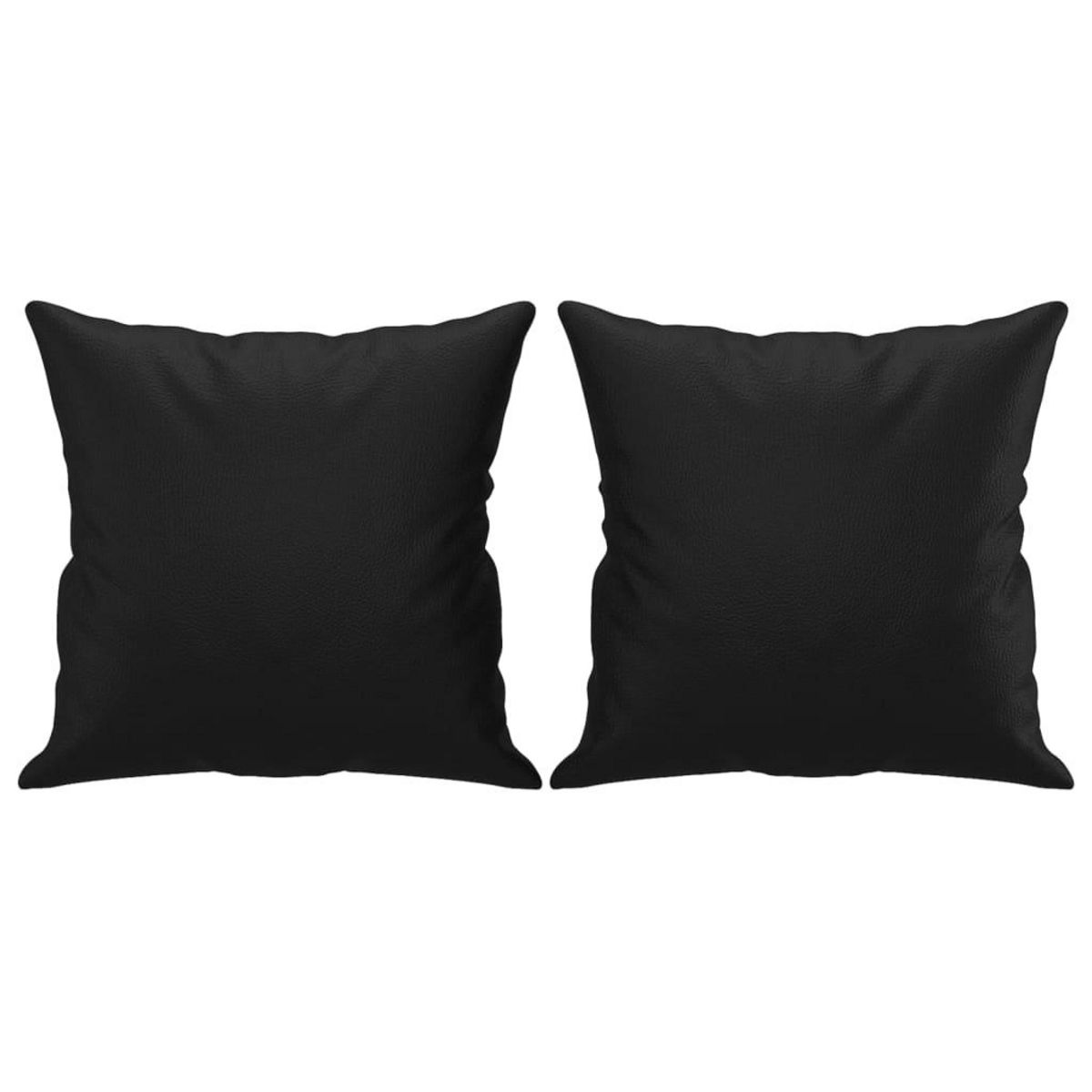 VIDAXL Ensemble de canapes 2 pcs avec coussins noir similicuir
