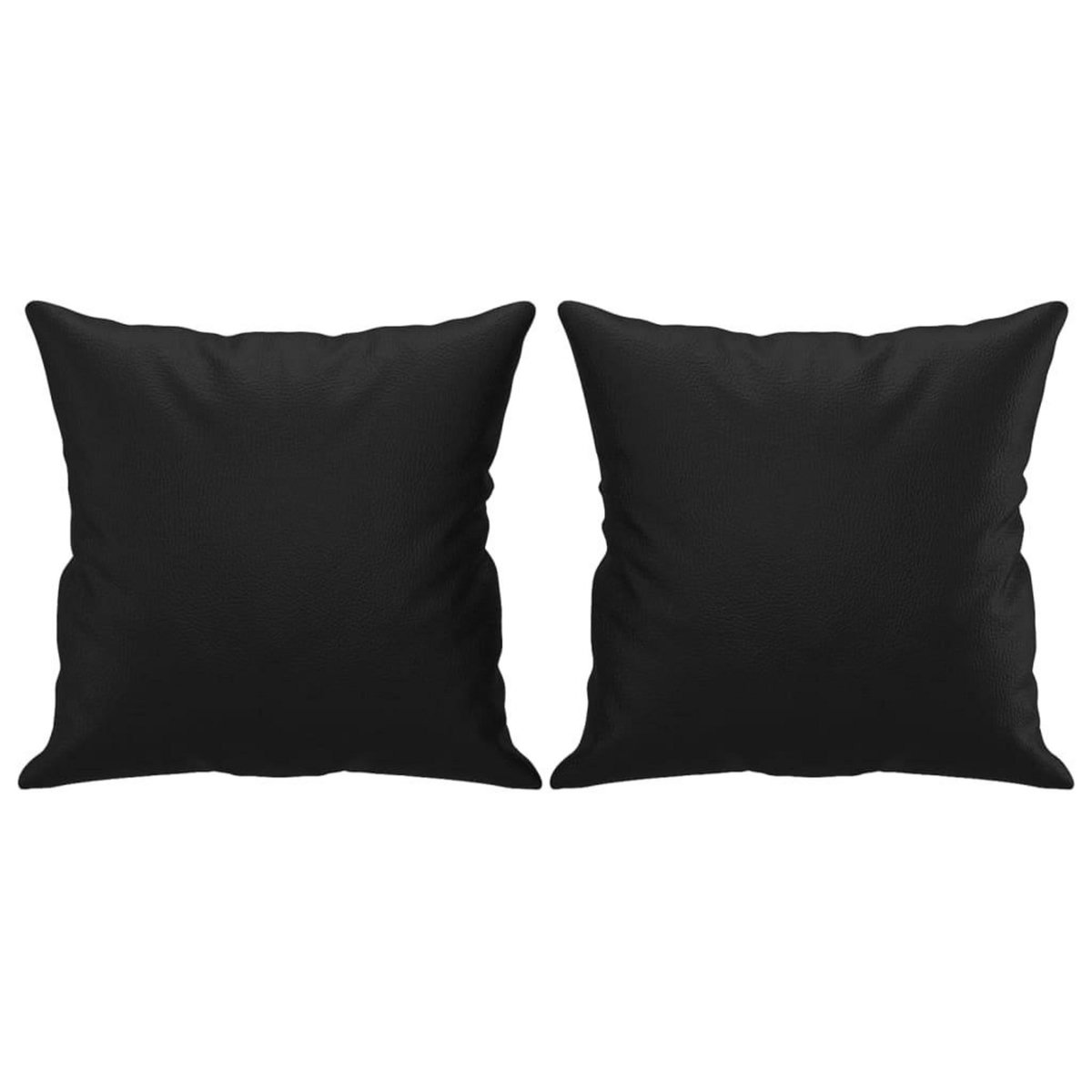 VIDAXL Ensemble de canapes 2 pcs avec coussins noir similicuir