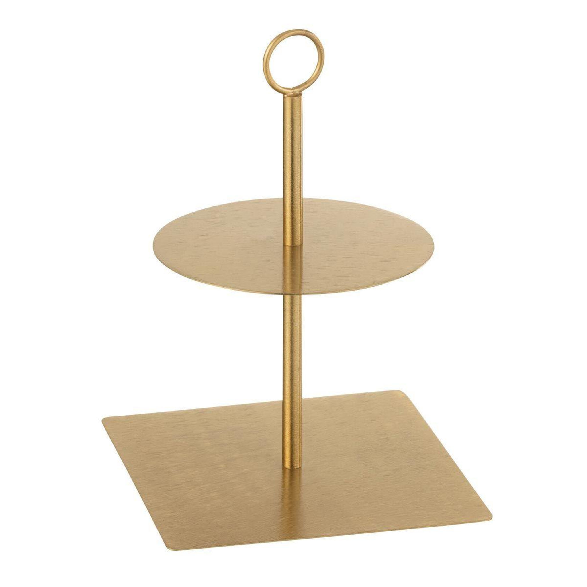 J-LINE Plateau de présentation 2 niveaux  médila  26cm or