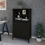 Voir la diapositive 1 : VIDAXL Buffet haut Noir 60x36x110 cm Bois d'ingenierie