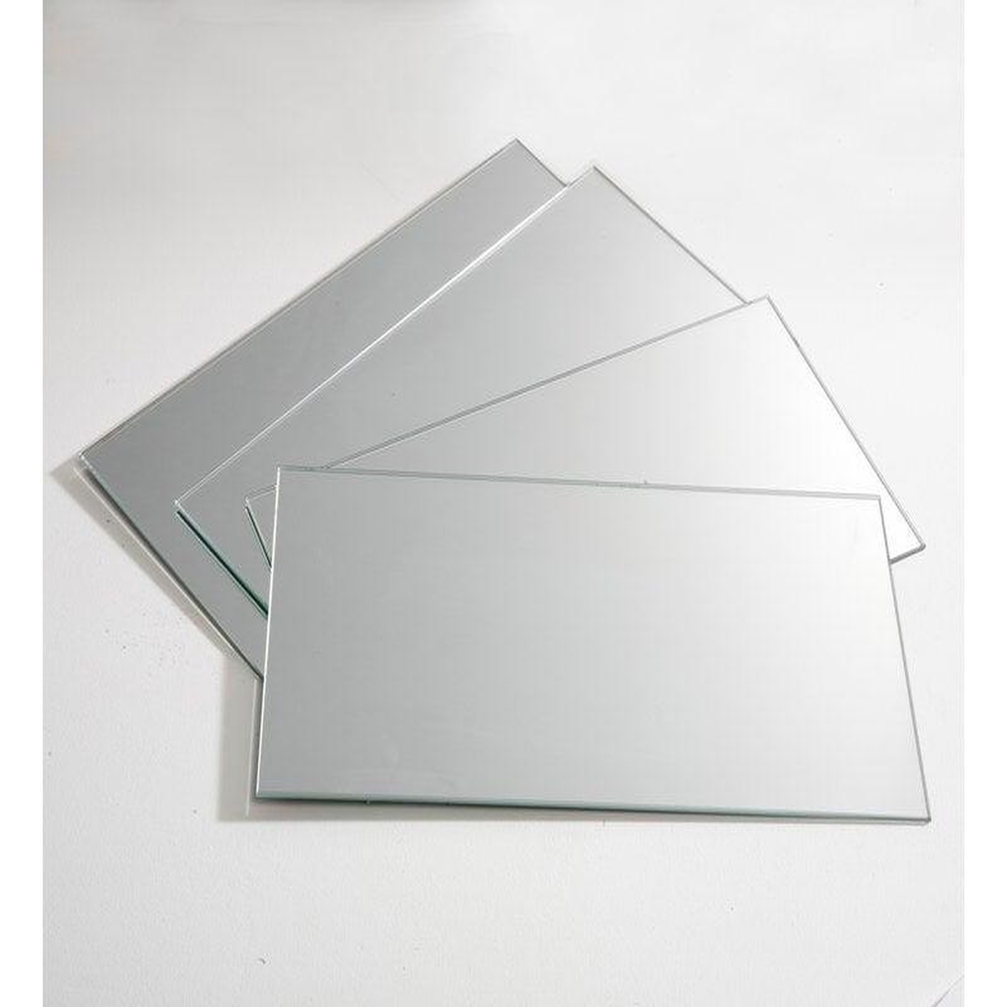 CENTRALE BRICO Set de 4 miroirs rectangulaires 15 x 30 cm