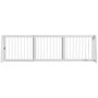 Voir la diapositive 1 : PAWHUT Barrière de sécurité chien 3 panneaux rétractable autoportante dim. 71-190L x 38,5l x 56H cm bois blanc