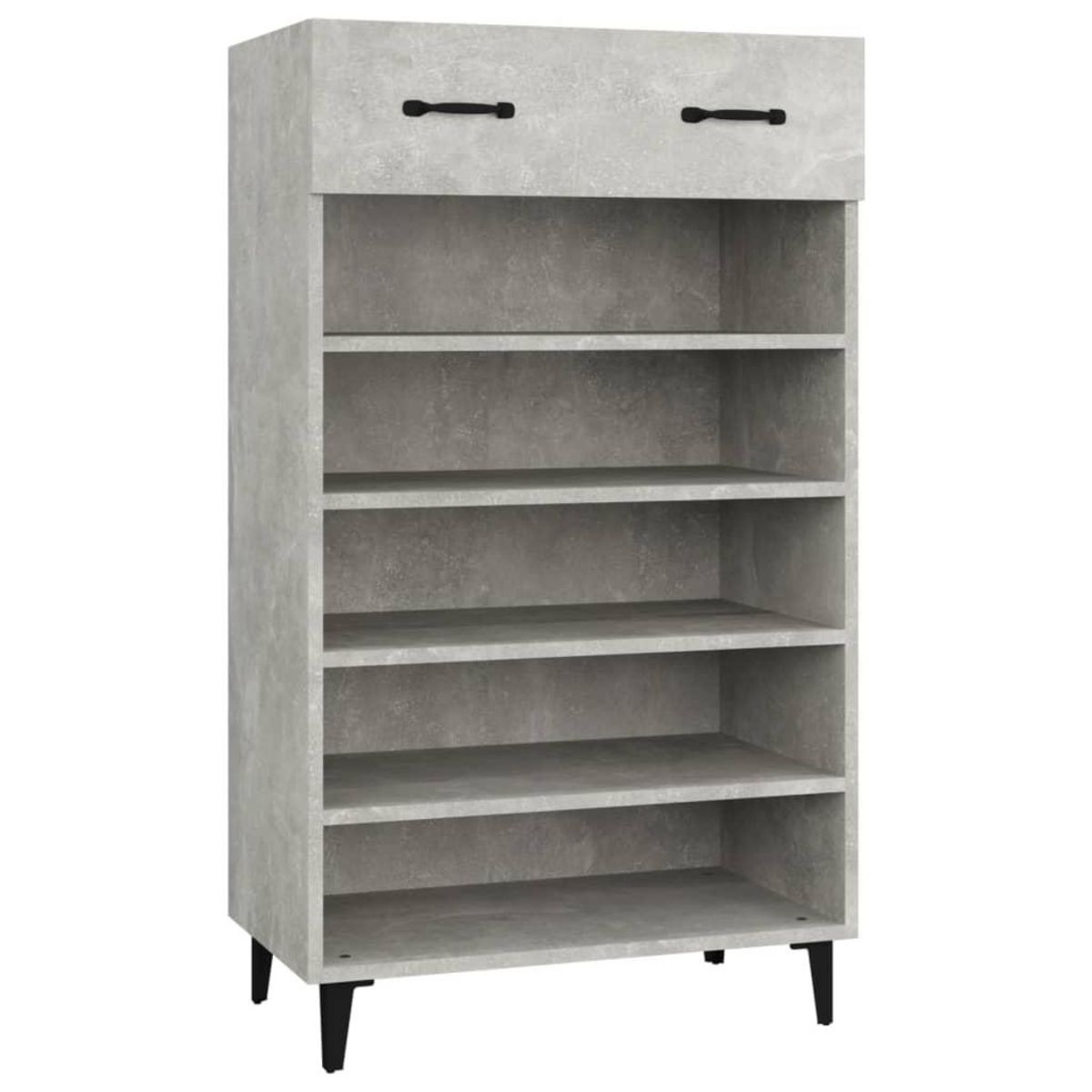 VIDAXL Armoire a chaussures Gris beton 60x35x105 cm Bois d'ingenierie