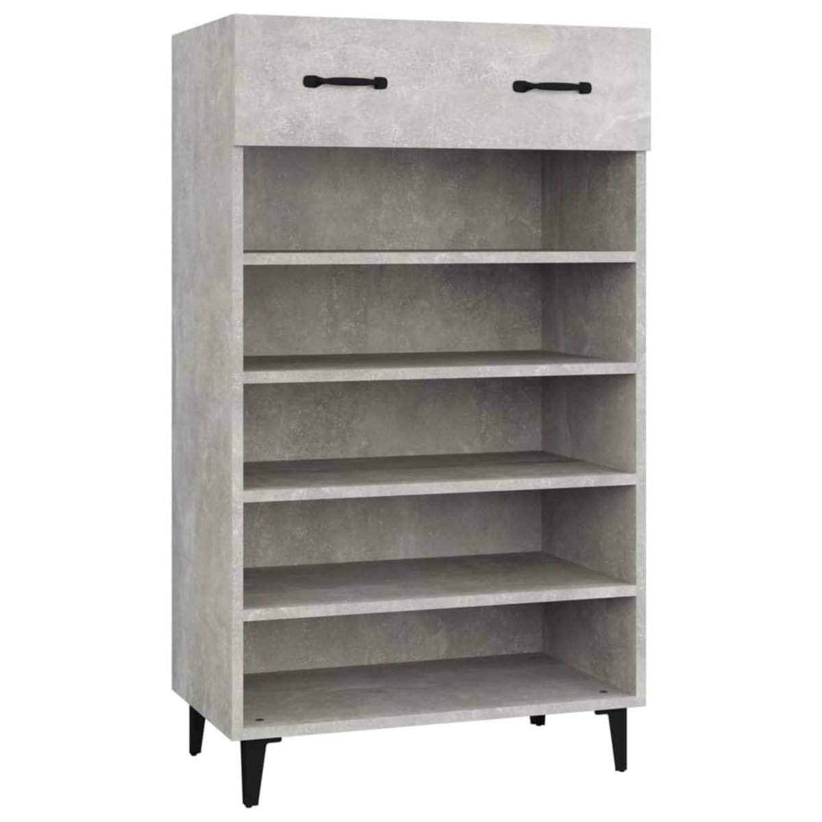 VIDAXL Armoire a chaussures Gris beton 60x35x105 cm Bois d'ingenierie