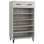 Voir la diapositive 2 : VIDAXL Armoire a chaussures Gris beton 60x35x105 cm Bois d'ingenierie