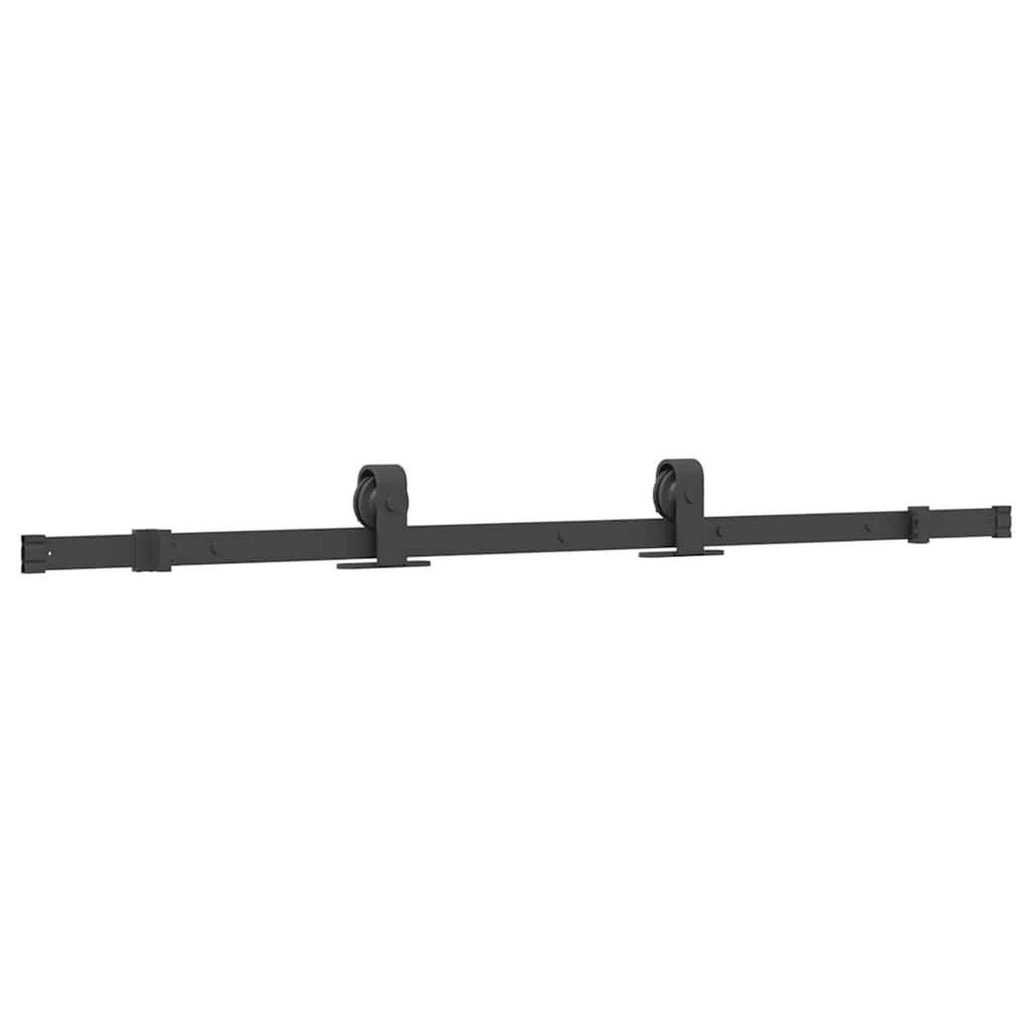 Voir la diapositive 4 : VIDAXL Porte coulissante kit quincaillerie noir 76x205 cm verre trempe