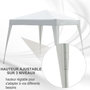 Voir la diapositive 4 : OUTSUNNY Tonnelle barnum de jardin pop-up pliant 2,4L x 2,4l x 2,5H m acier polyester imperméabilisé anti UV avec sac de transport blanc