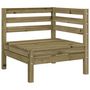 Voir la diapositive 5 : VIDAXL Canape de jardin 2 places avec repose-pieds bois pin impregne
