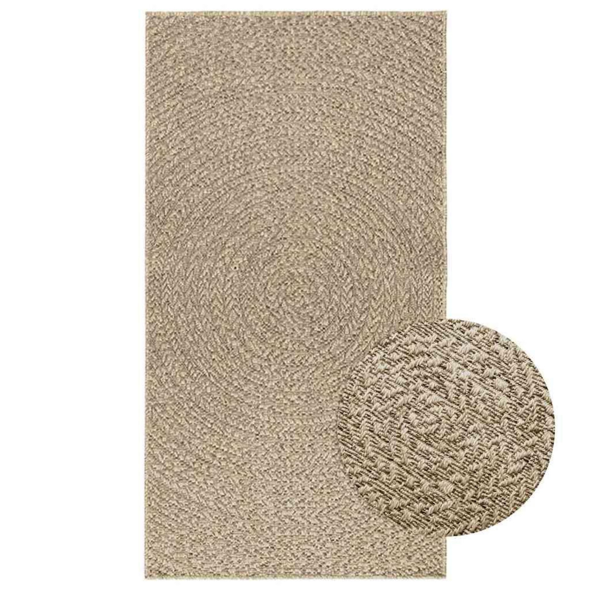 VIDAXL Tapis ZIZUR beige 80x150 cm aspect de jute interieur exterieur