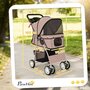 Voir la diapositive 3 : PAWHUT Poussette buggy pliable pour chiens tissu 600D Oxford imperméable 4 roues café