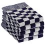 Voir la diapositive 4 : VIDAXL Ensemble de serviettes 10 pcs bleu et blanc coton